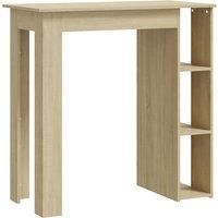 Bar Table with Shelf Sonoma Oak 102x50x103.5 cm Engineered Wood