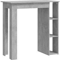 Vidaxl Bar Table With Shelf Concrete Grey 102X50X103.5 Cm Engineered Wood