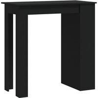 vidaXL Modern Bar Table with Storage Rack - Space-Saving Engineered Wood Construction for Kitchen & Dining Area - Black Colour