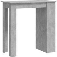 vidaXL Bar Table with Storage Rack Concrete Grey 102x50x103.5 cm
