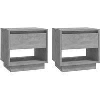 1/2x Bedside Cabinet Chipboard Bedroom Bedside Side Table Multi Colours vidaXL