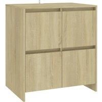 Vidaxl Sideboard Sonoma Oak 70X41X75 Cm Engineered Wood, Brown