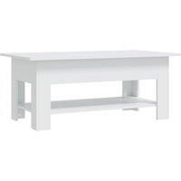 vidaXL Coffee Table White 102x55x42 cm Engineered Wood, White