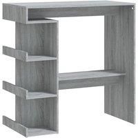 Bar Table with Storage Rack Bar High Table Pub Table Engineered Wood vidaXL