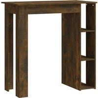 Bar Table with Shelf Bar High Table Bistro Pub Table Engineered Wood vidaXL