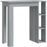 vidaXL Bar Table with Shelf Grey Sonoma 102x50x103.5 cm Engineered Wood