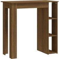 Bar Table with Shelf Brown Oak 102x50x103.5 cm Engineered Wood