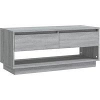 vidaXL TV Cabinet Grey Sonoma 102x41x44 cm Engineered Wood