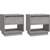 1/2x Bedside Cabinet Chipboard Bedroom Bedside Side Table Multi Colours vidaXL