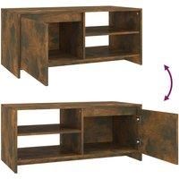 vidaXL Coffee Table Smoked Oak 102x50x45 cm Engineered Wood