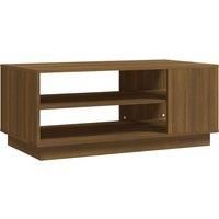 Vidaxl Coffee Table Brown Oak 102X55X43 Cm Engineered Wood, Brown