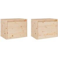Wall Cabinet Hanging Storage Cabinet Wall Cupboard Solid Wood Pine vidaXL