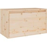 vidaXL Wall Cabinet Solid Pinewood | Multi-Functional Living Room/Bedroom Storage Unit | Durable and Easy Clean