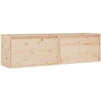 Vidaxl Wall Cabinets 2 Pcs 60X30X35 Cm Solid Pinewood, Brown