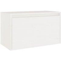 Vidaxl Wall Cabinet White 60X30X35 Cm Solid Pinewood, White