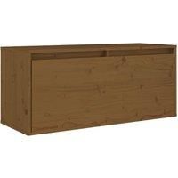 vidaXL Wall Cabinet Honey Brown 80x30x35 cm Solid Wood Pine