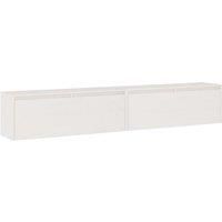 vidaXL Wall Cabinets 2 pcs White 100x30x35 cm Solid Wood Pine