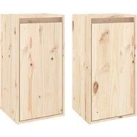 vidaXL Wall Cabinets 2 pcs 30x30x60 cm Solid Wood Pine