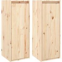 Wall Cabinets 2 pcs 30x30x80 cm Solid Wood Pine