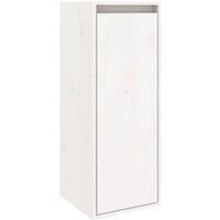 Wall Cabinet White 30x30x80 cm Solid Wood Pine