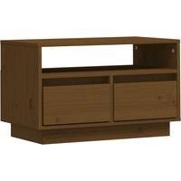 vidaXL TV Cabinet Honey Brown 60x35x37 cm Solid Wood Pine