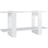vidaXL Book Cabinet High Gloss White 100x30x51 cm Engineered Wood