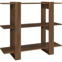 vidaXL Book Cabinet/Room Divider Brown Oak 100x30x87 cm