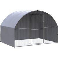 Outdoor Chicken Coop Garden Poultry House Chicken Cage Galvanised Steel vidaXL