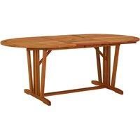 Solid Wood Eucalyptus Garden Table Wooden Patio Extendable Dining vidaXL