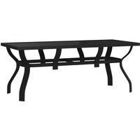 Garden Table Steel and Glass Multi Colours 140x70x70 cm/180x80x70 cm vidaXL