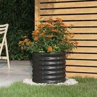 Garden Planter Flower Pot Planter Pot Powder-coated Steel Raised Bed vidaXL