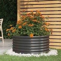 Garden Planter Flower Pot Planter Pot Powder-coated Steel Raised Bed vidaXL