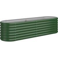 Garden Planter Patio Flower Pot Raised Garden Bed Powder-coated Steel vidaXL