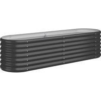 vidaXL Garden Raised Bed Steel 152x40x36 cm Anthracite