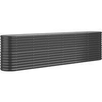 vidaXL Garden Raised Bed Powder-coated Steel 260x40x68 cm Anthracite