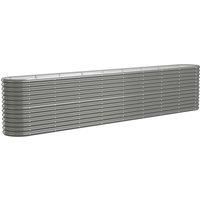 Garden Planter Patio Flower Pot Raised Garden Bed Powder-coated Steel vidaXL
