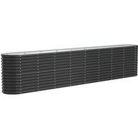 Garden Planter Patio Flower Pot Raised Garden Bed Powder-coated Steel vidaXL