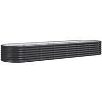 Garden Planter Patio Flower Pot Raised Garden Bed Powder-coated Steel vidaXL