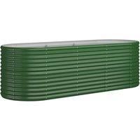 Garden Planter Patio Flower Pot Raised Garden Bed Powder-coated Steel vidaXL