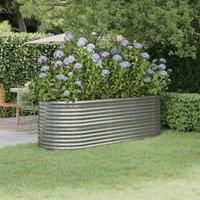 vidaXL Garden Raised Bed Powder-coated Steel 224x80x68 cm