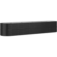 vidaXL Garden Raised Bed Powder-coated Steel 368x80x68 cm Anthracite