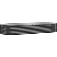 vidaXL Garden Raised Bed Anthracite Powder-coated Steel - 249x100x36 cm - Spacious & Durable Outdoor Planter