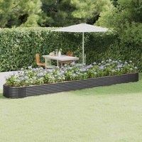 Garden Planter Patio Flower Pot Raised Garden Bed Powder-coated Steel vidaXL