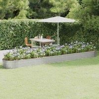 Garden Planter Patio Flower Pot Raised Garden Bed Powder-coated Steel vidaXL
