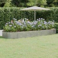 Garden Planter Patio Flower Pot Raised Garden Bed Powder-coated Steel vidaXL