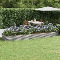 Garden Planter Patio Flower Pot Raised Garden Bed Powder-coated Steel vidaXL