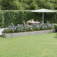 Garden Planter Patio Flower Pot Raised Garden Bed Powder-coated Steel vidaXL