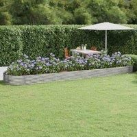 Garden Planter Patio Flower Pot Raised Garden Bed Powder-coated Steel vidaXL