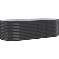 Garden Planter Patio Flower Pot Raised Garden Bed Powder-coated Steel vidaXL