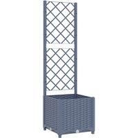 Garden Planter with Trellis PP Outdoor Raised Bed Flower Pot Planter vidaXL
